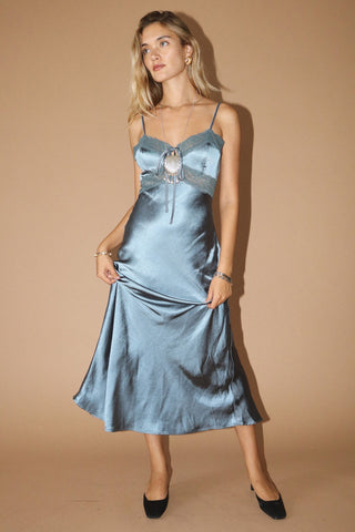 Lilia Lace Slip Midi Dress