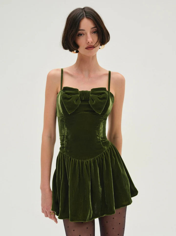 Martini Olive Velvet Mini Dress by For Love and Lemons – Cattivo Martini Olive Velvet Mini Dress by For Love and Lemons – Cattivo