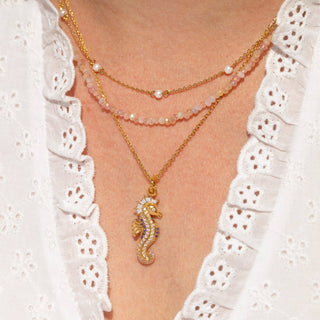 Pink Sands Beaded Necklace