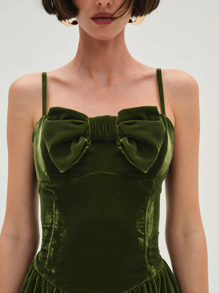 Martini Olive Velvet Mini Dress by For Love and Lemons Cattivo Martini Olive Velvet Mini Dress by For Love and Lemons Cattivo