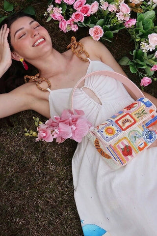 Ultimate Summer Vacay Beaded Shoulder Bag