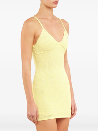 Delilah Dress in Butter Yellow Sequin