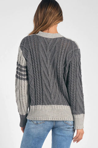 4 Bar Cable Knit Cardigan