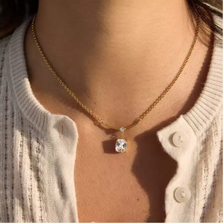 Radiant Bar Drop Necklace Water Resistant