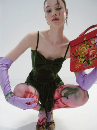 Martini Olive Velvet Mini Dress