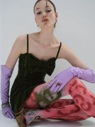 Martini Olive Velvet Mini Dress