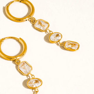 Sari Non-Tarnish Triple Drop Earrings
