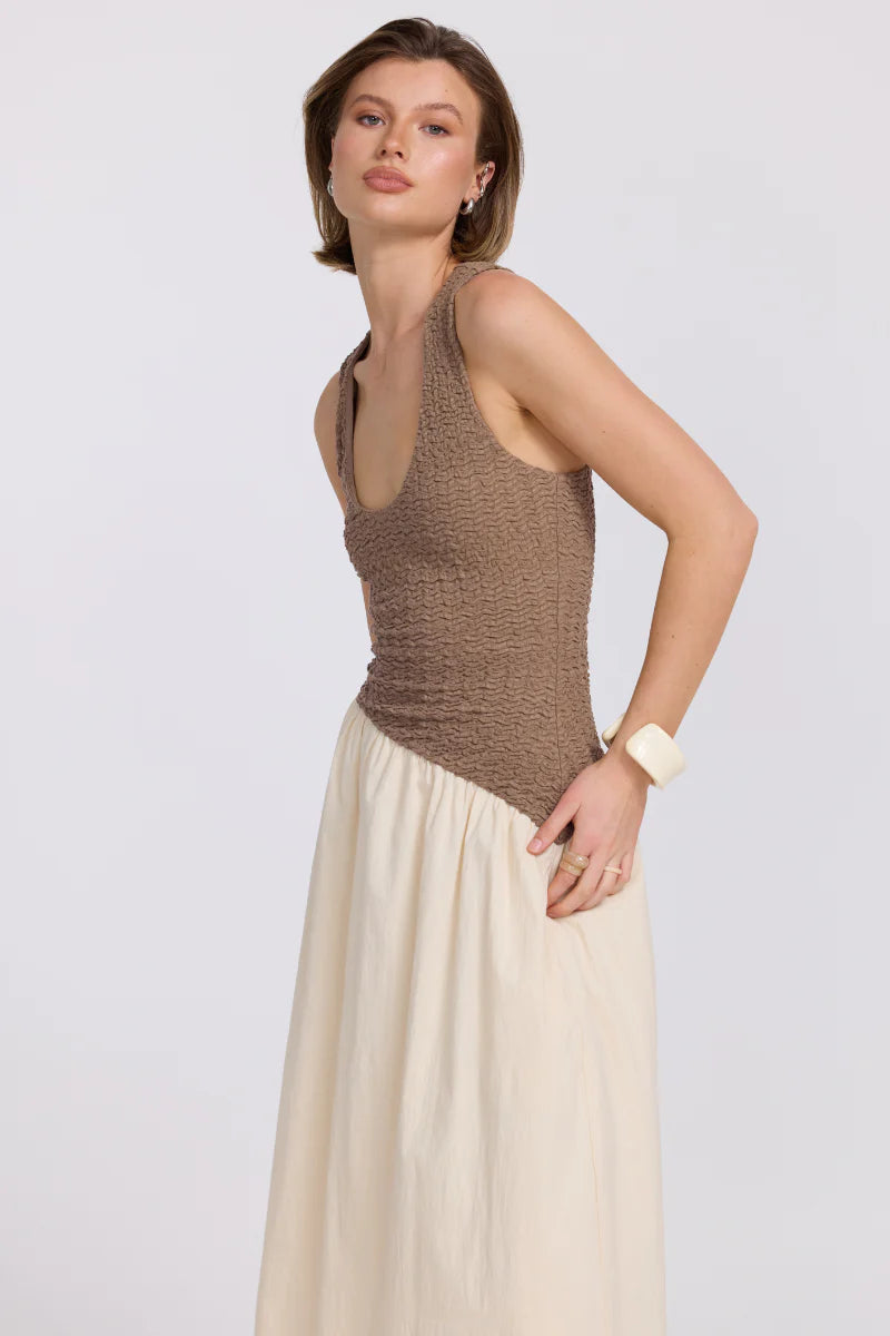 Haven Dress in Taupe