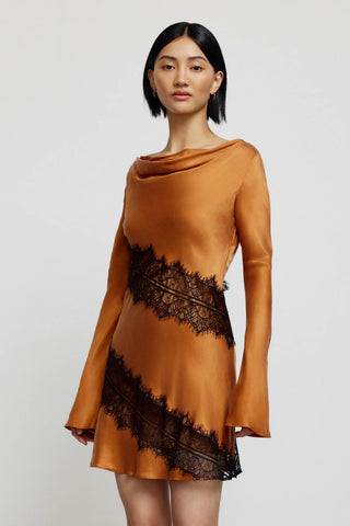 Significant Other Helaina Mini Dress in Caramel