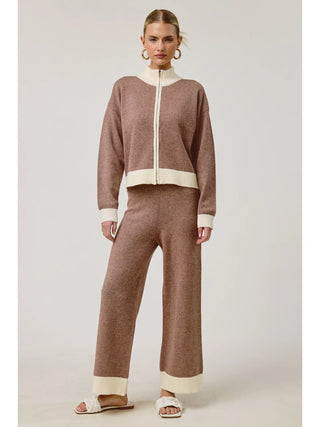 Delaney Zip Up Knit Cardigan