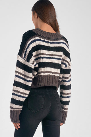 Charlotte Black Stripe Sweater