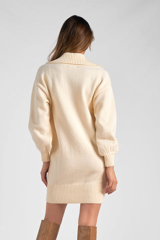 Mimi Sweater Dress in White