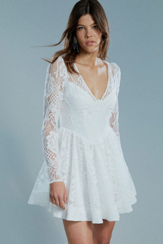 Bardot Ellie Lace Corset Dress in Ivory Cattivo Bardot Ellie Lace Corset Dress in Ivory Cattivo