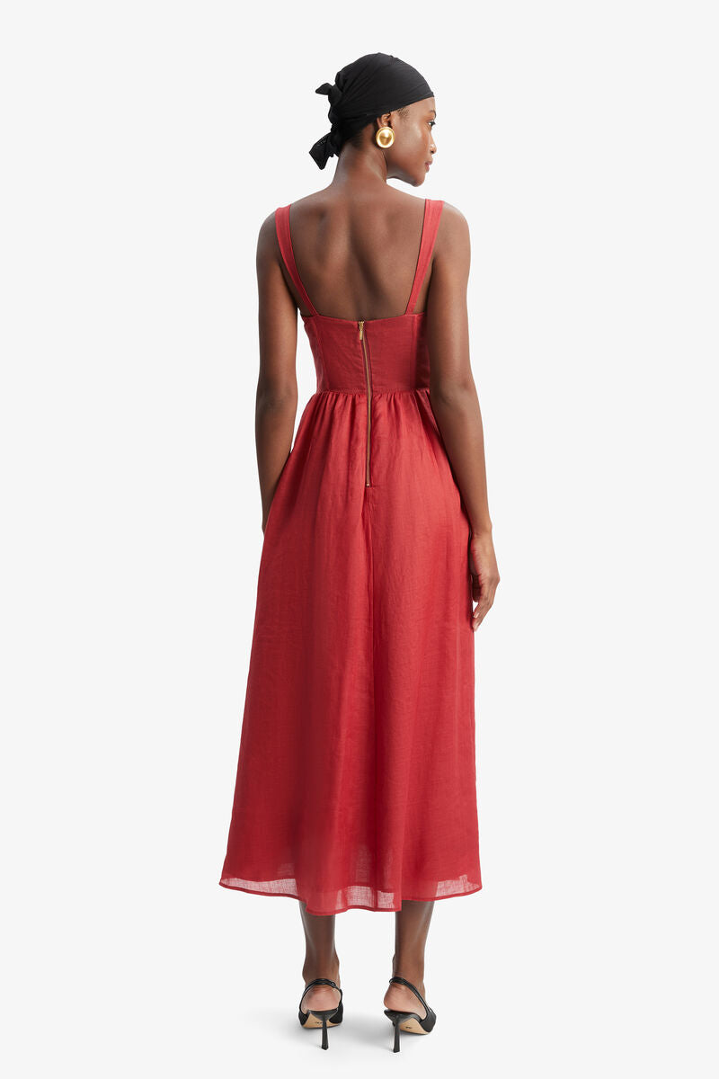 bardot esra corset midi dress Esra Floral Corset Midi Dress (Women)