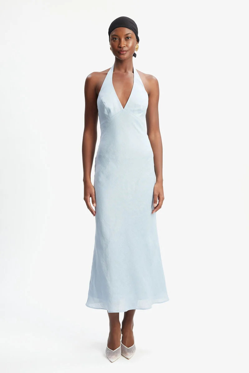 Paola Halter Linen Midi Dress