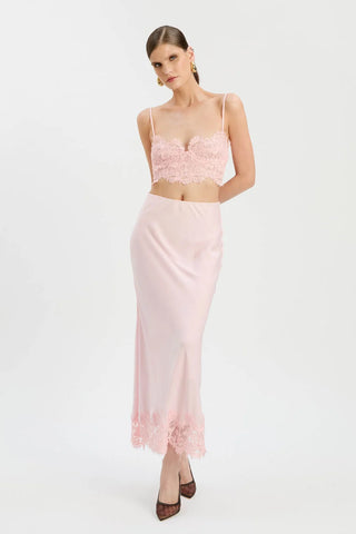 Elisan Lace Skirt in Petal Pink
