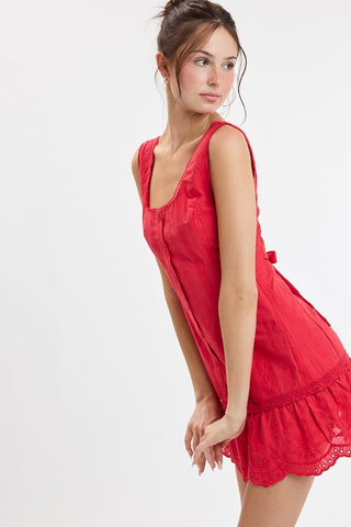 Giulietta Eyelet Mini Dress