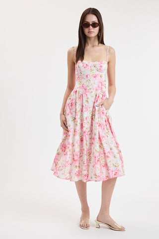 Peony Perfection Midi Dress