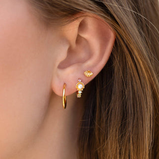 Saltwater Pearl Hoops