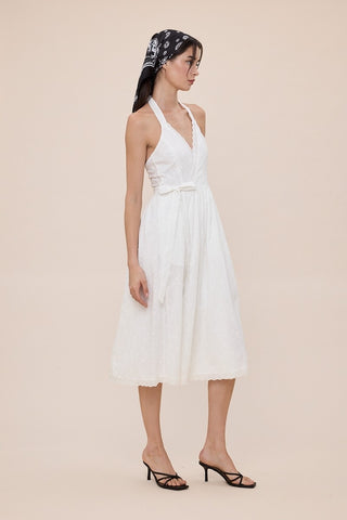Taylor Eyelet Wrap Midi Dress