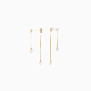 Front & Back Layered Pearl Drop Earrings