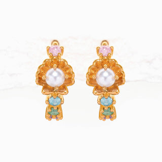 Saltwater Pearl Hoops