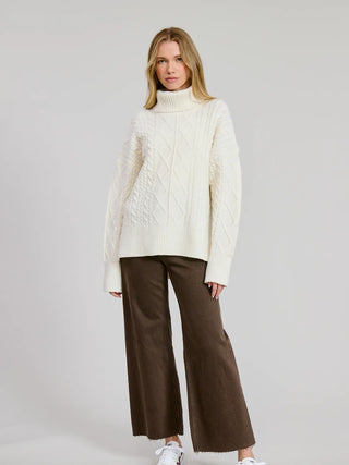 Lola Turtleneck Cable Knit Sweater