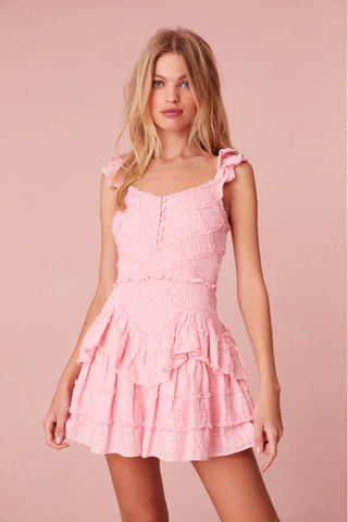 Loveshackfancy Marsinia Cotton Smocked Mini Dress