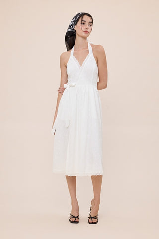 Taylor Eyelet Wrap Midi Dress