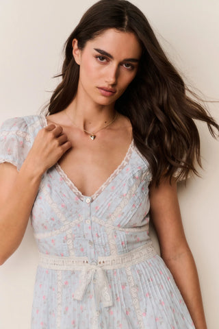 Aurela Dress in Chapparal Blue