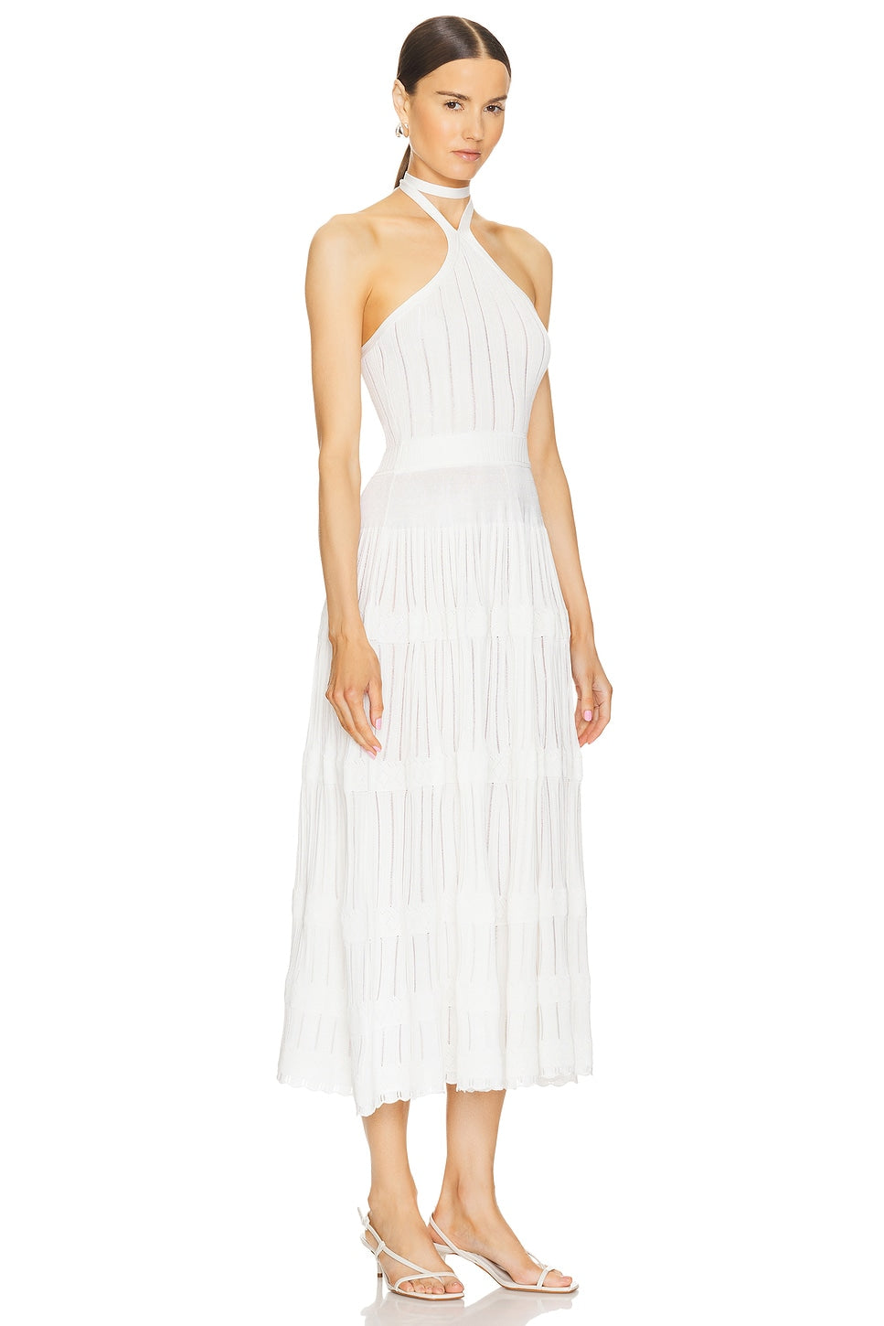 Myla Knit Halter Dress in White by Alexis Cattivo Myla Knit Halter Dress in White by Alexis Cattivo