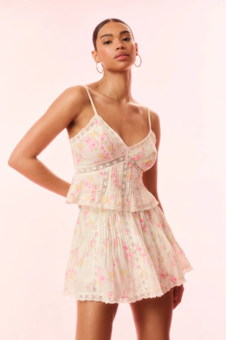 Amrina Skirt in White Peach