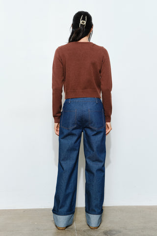 Annabelle Knit Cardigan in Brown