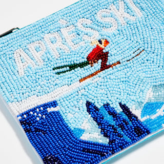 Apres Ski Mountain Beaded Pouch