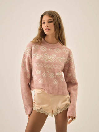 Arabella Intarsia Pullover Sweater