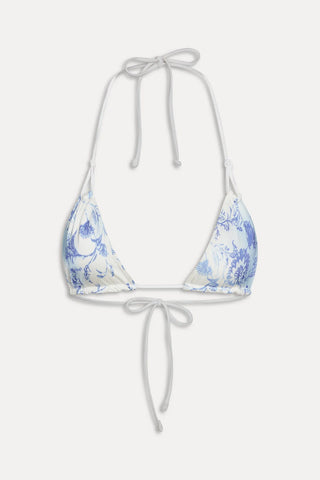 Ari Satin Top in Fleur de Bleu