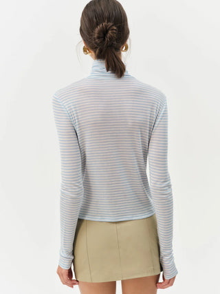 Athena Striped Turtleneck Top