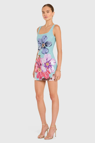 Augustine Dress in Daphne Floral Sequin