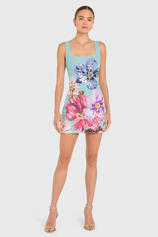 Augustine Dress in Daphne Floral Sequin