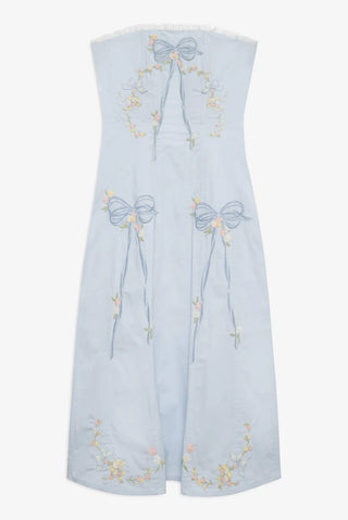 Baby Bows Patchwork Midi Dress