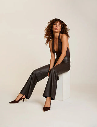 Ballet Deep Plunge Halter Bodysuit