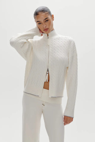 Bea Cloud Knit Zip Up Sweater