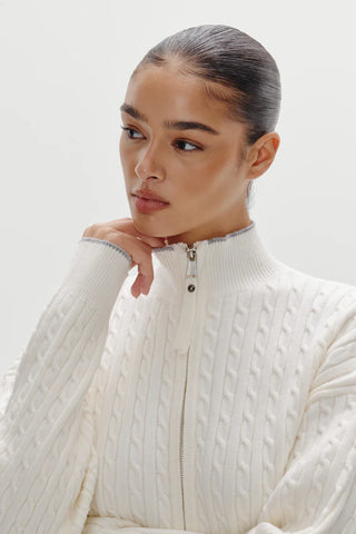 Bea Cloud Knit Zip Up Sweater