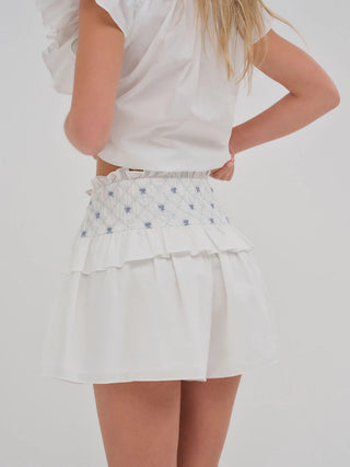 Birdie Bow Smocked Short