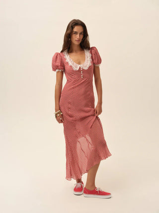 red gingham maxi dress Bradford Gingham Maxi Dress by For Love & Lemons – Cattivo