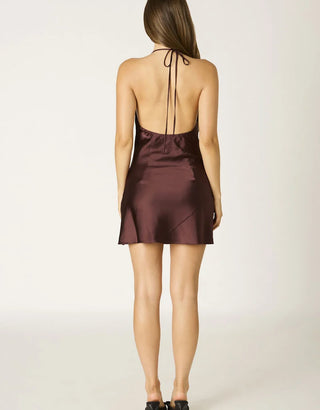 Brown Sugar Satin Mini Dress