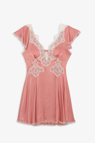 Luna Rose Mini Dress in Coral Pink