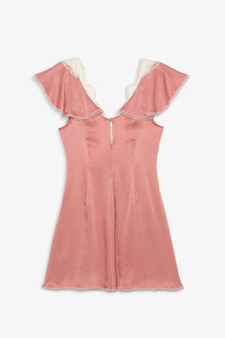 Luna Rose Mini Dress in Coral Pink