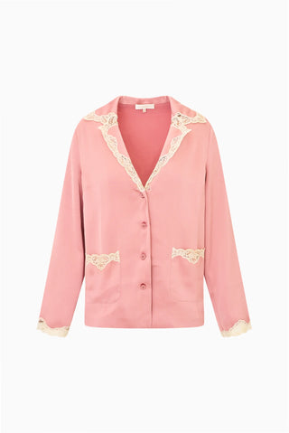 Chelly Crepe Button-Down Top