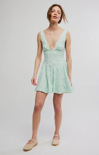 Can't Help It Mini Dress in Mint